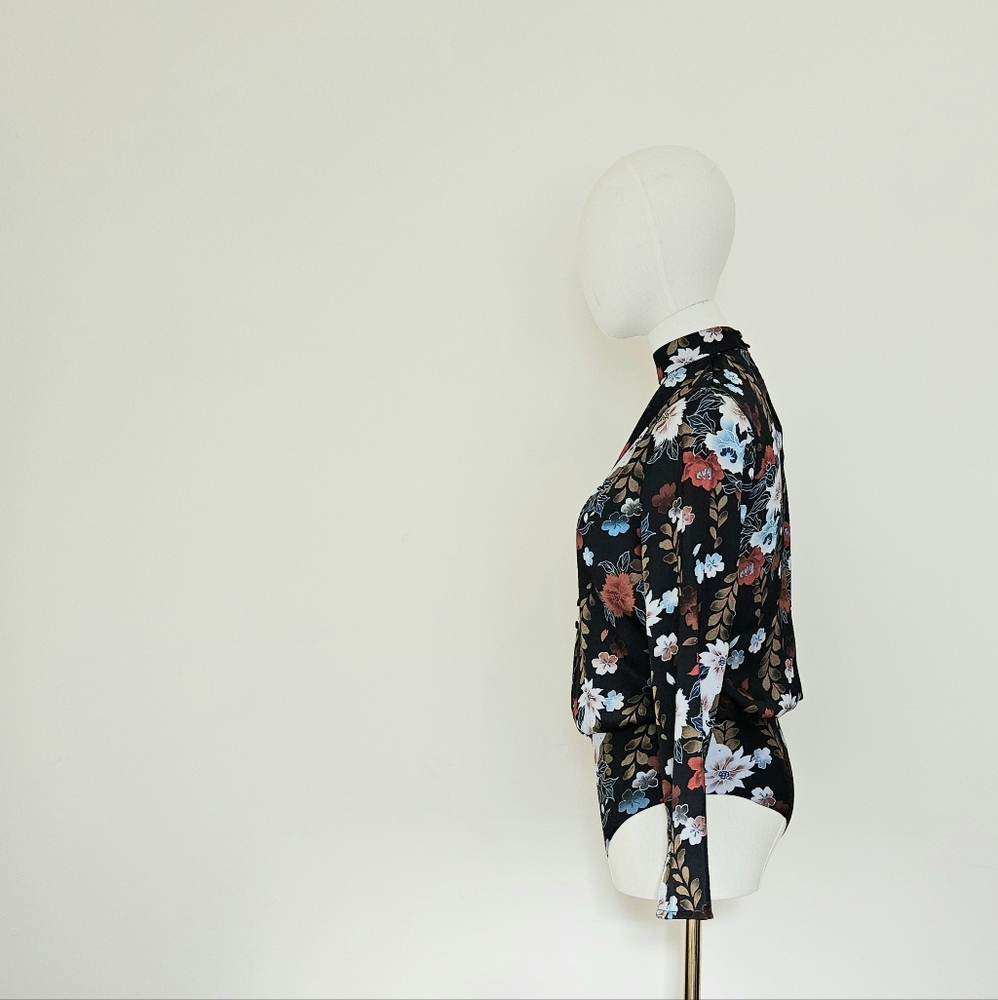 ZARA Flower Bodysuit with Choker Collar - Picture 4 of 11